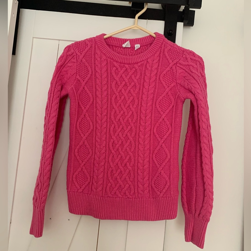 GAP Girls Cable Knit Pink Sweater (XL)